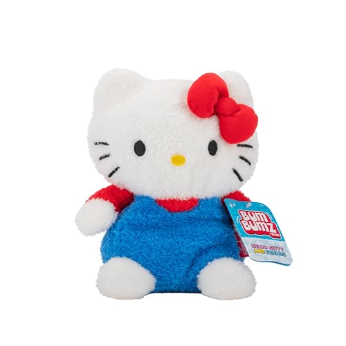BumBumz 7.5-inch Hello Kitty and Friends Bumz Classic Hello Kitty Plush - Collectible Sanrio Toy - from The Makers of Original Squishmallows - Ages 3+