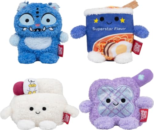 BumBumz 4.5-inch Kpop Demon Hunters 4-Pack - Light Stick, White Couch, Ramen, & Derpy Tiger - from the Makers of Original Squishmallows - Ages 3+